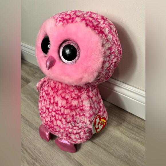 Rare Jumbo TY Pinky  Owl 17 inches - Picture 2 of 5